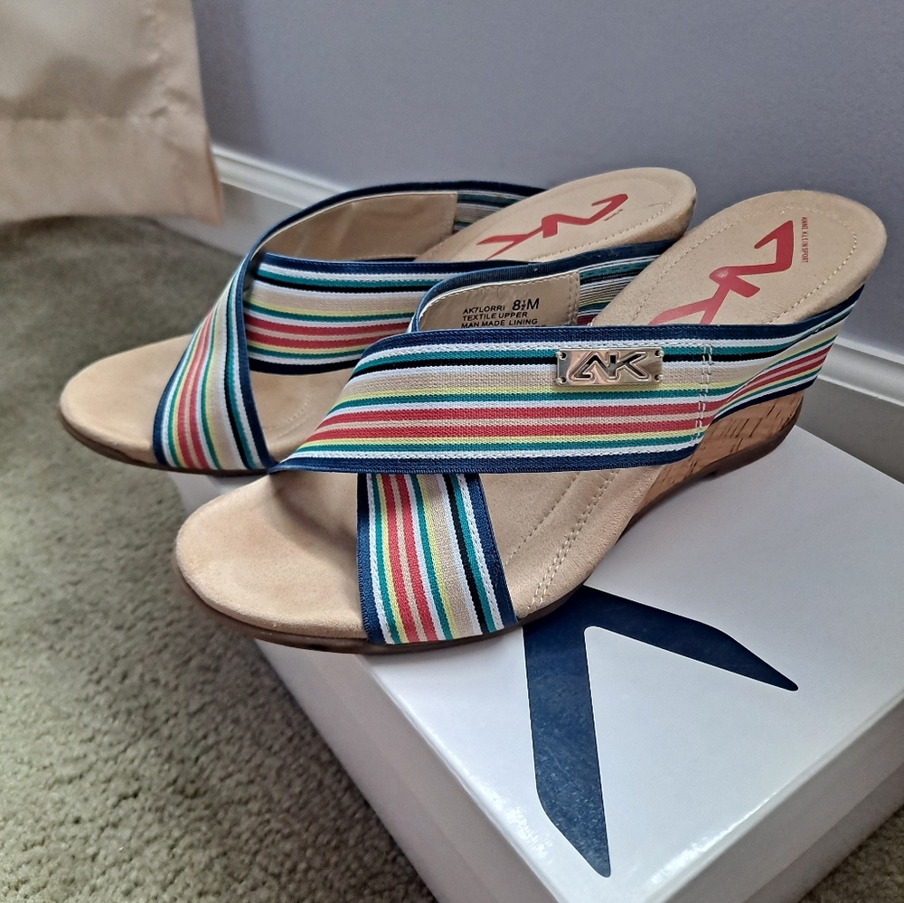 Women's multi colored wedge sandal
